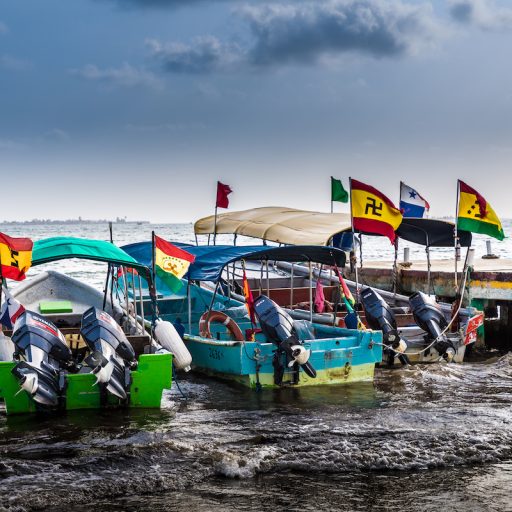 carti in Panama Carti Panama. March 2018. A view of a small harbour in carti in Panama.